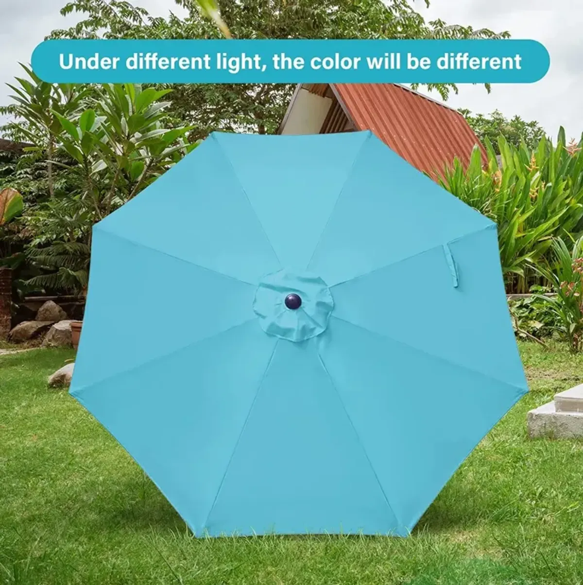 9' Turquoise Patio Umbrella with Tilt/Crank