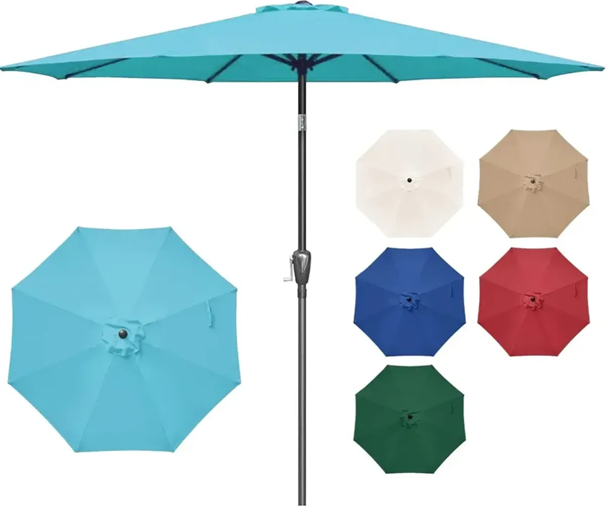 9' Turquoise Patio Umbrella with Tilt/Crank