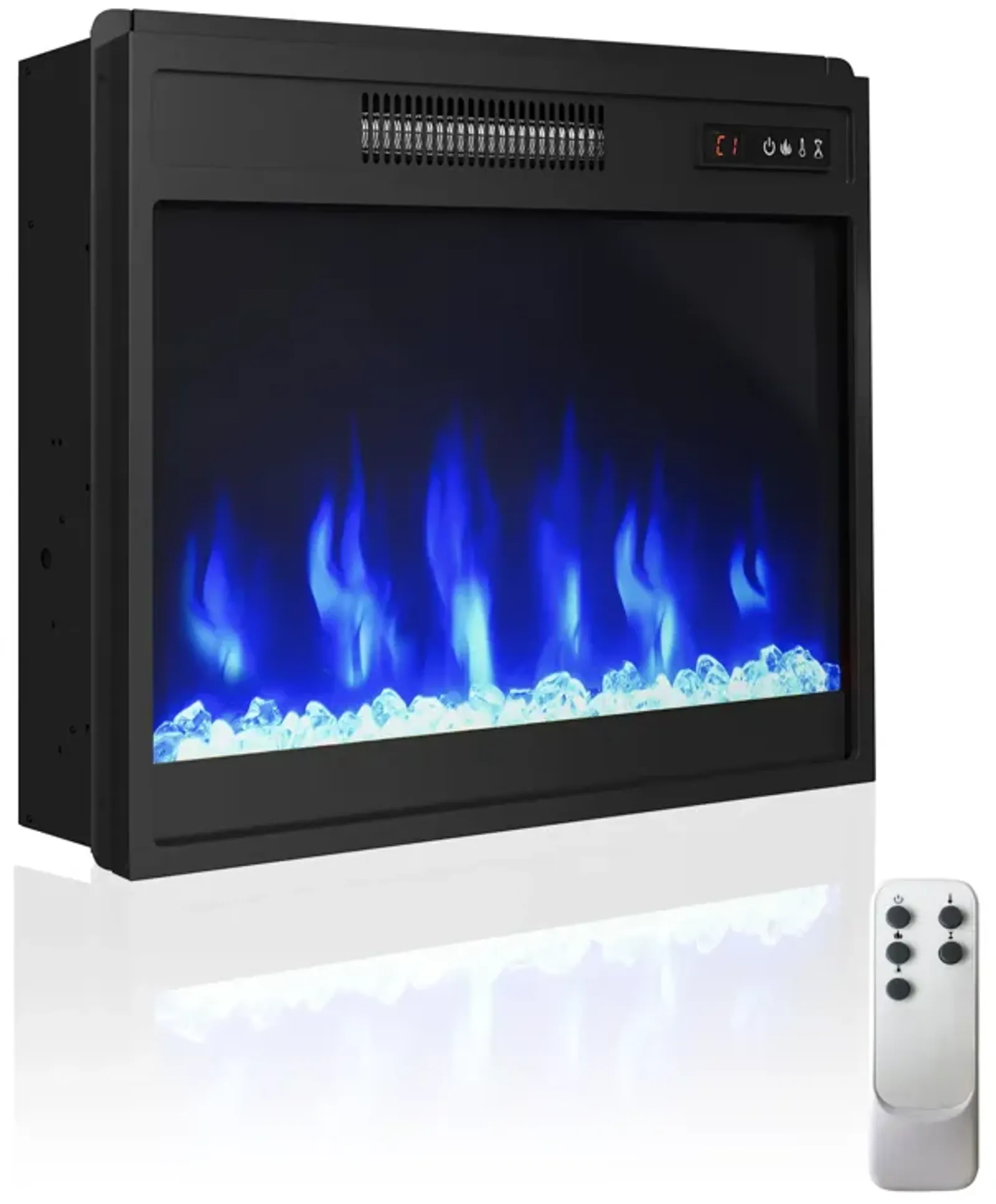 23 in. Direct Vent Electric Fireplace Insert with Remote Control