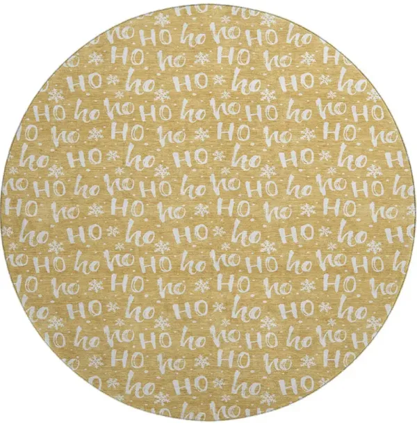 Merry & Bright MY22 Gold 8' Round Rug