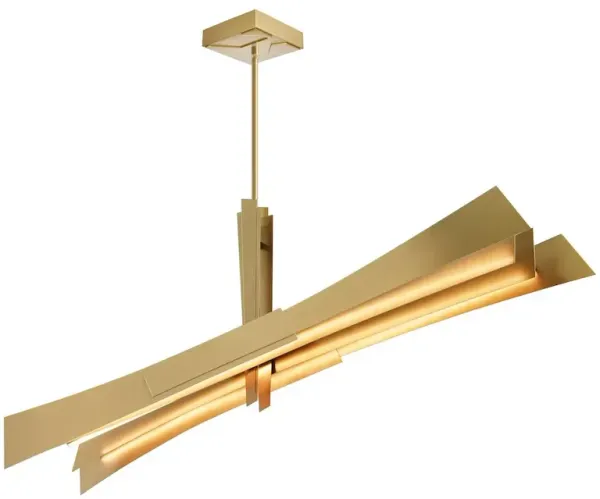 CWI Lighting Solara Integrated LED Brass Chandelier