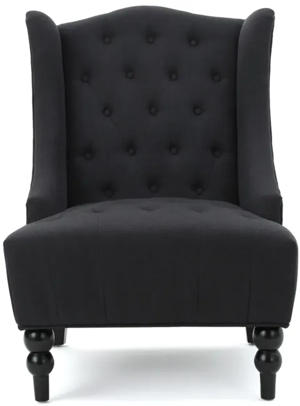 Streamdale Luxurious Diamond-Tufted Wingback Club Chair for Refined Comfort