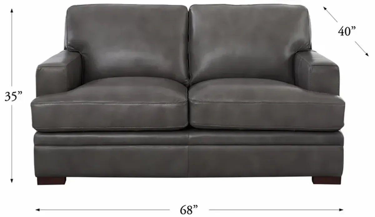 Georgia Top Grain Leather Loveseat