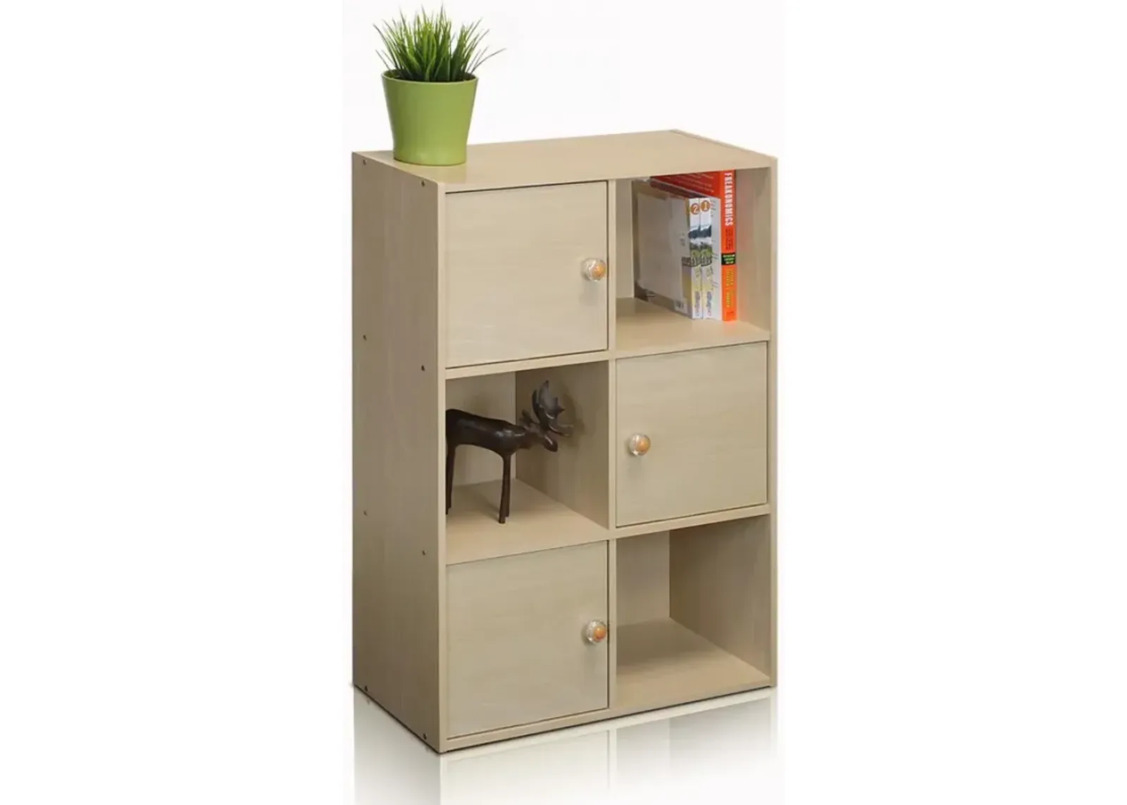 Pasir 3 Tier Shelf w/3 Door/Round Handle, Steam Beech