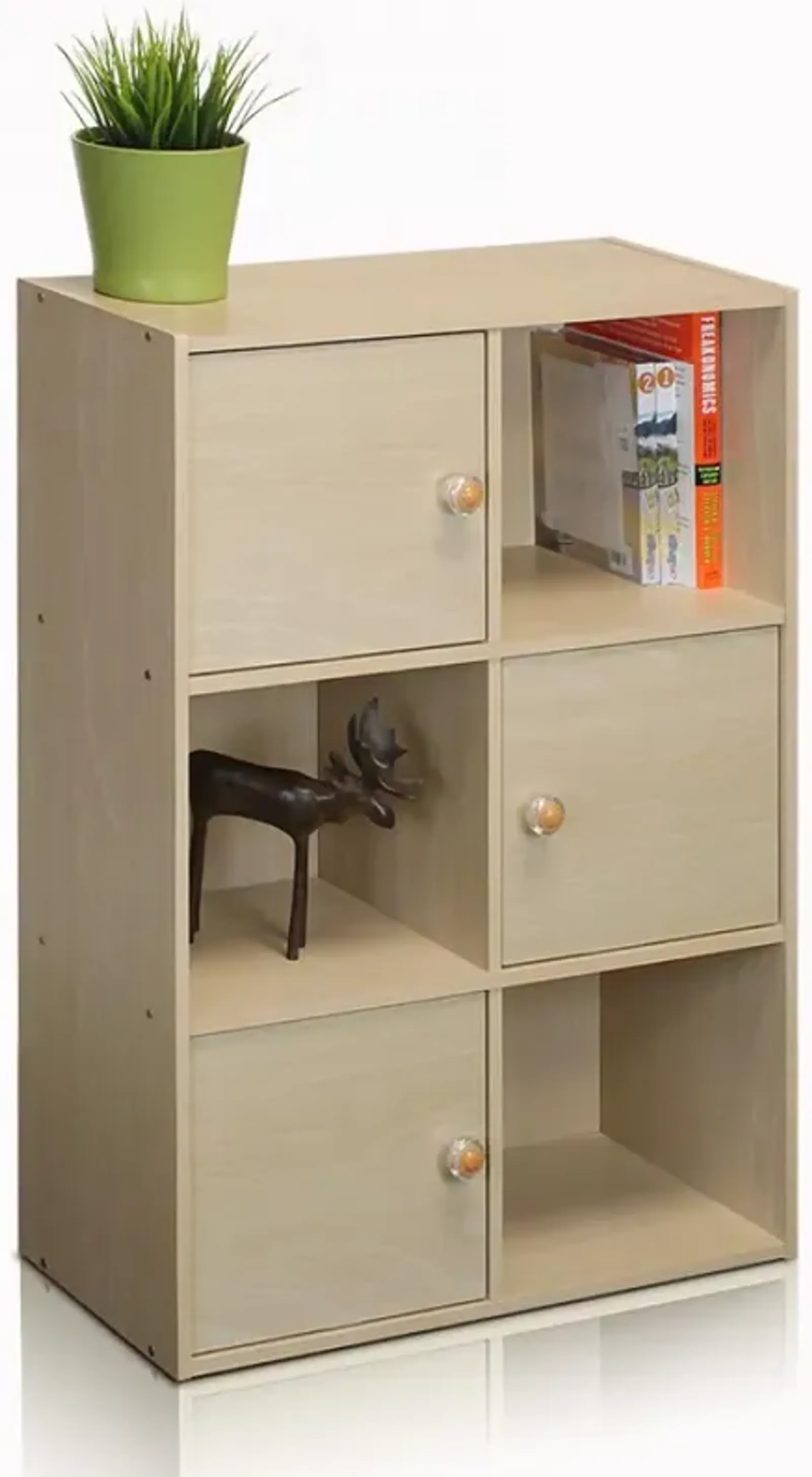 Pasir 3 Tier Shelf w/3 Door/Round Handle, Steam Beech