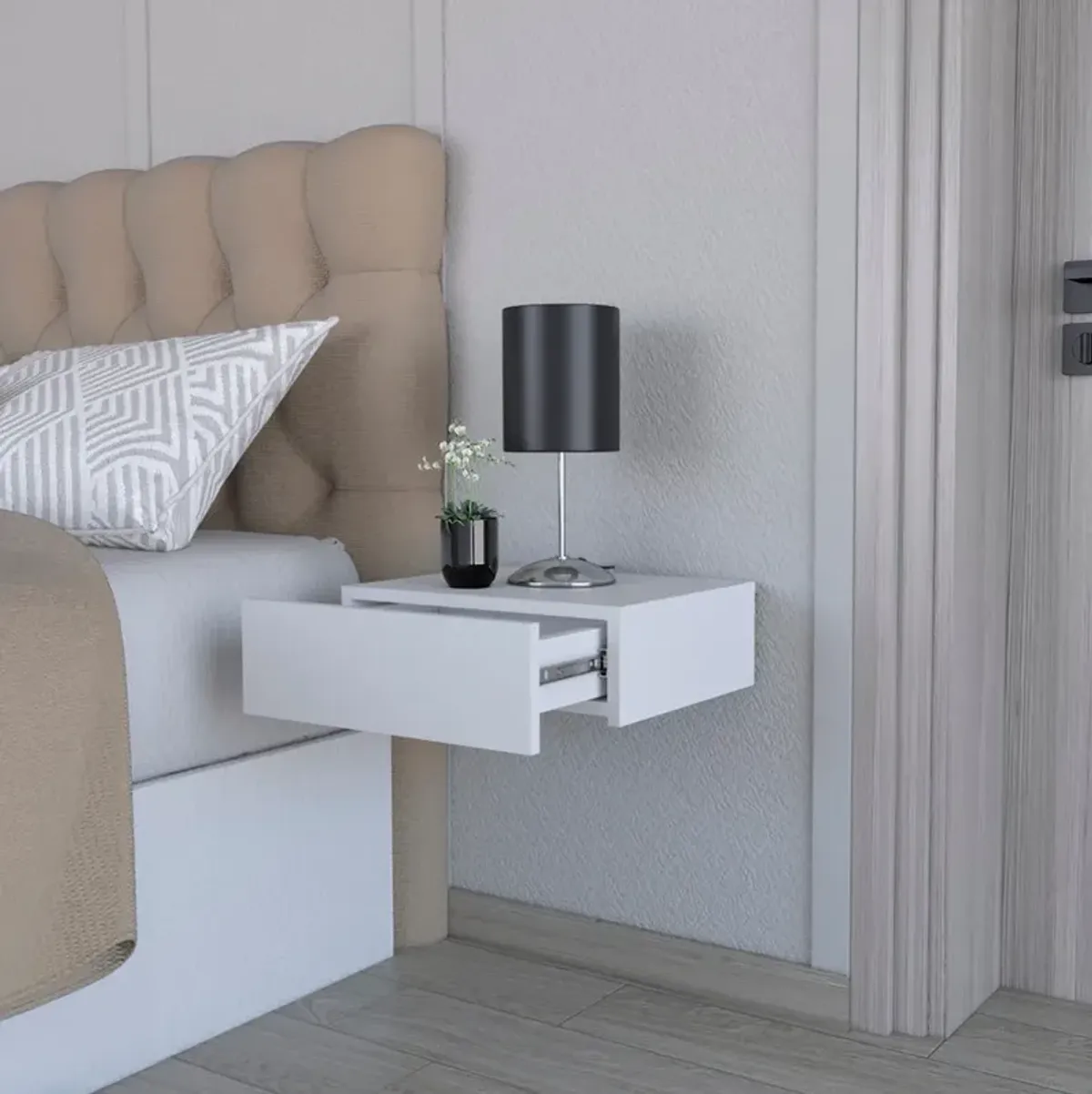 Nightstand Isola, Bedroom, White