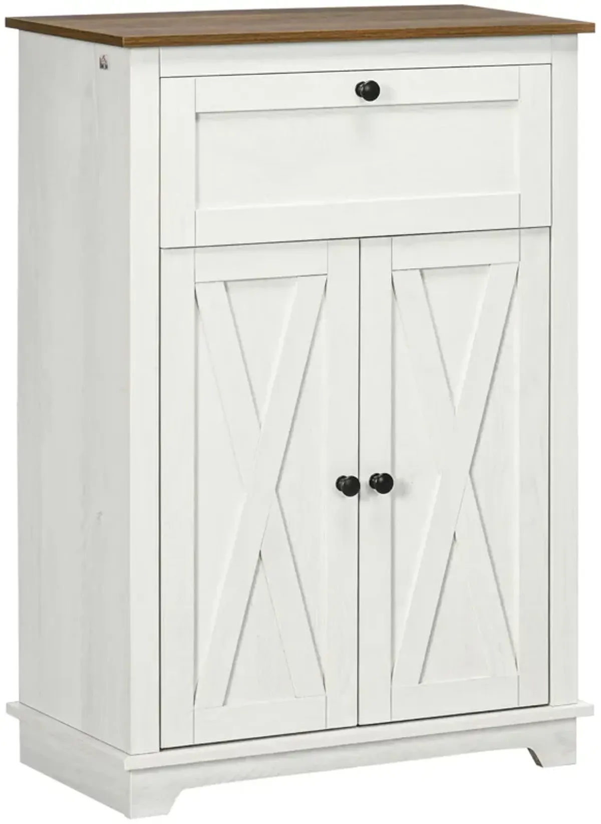 White Kitchen Organizer: Farmhouse Sideboard Storage Cabinet