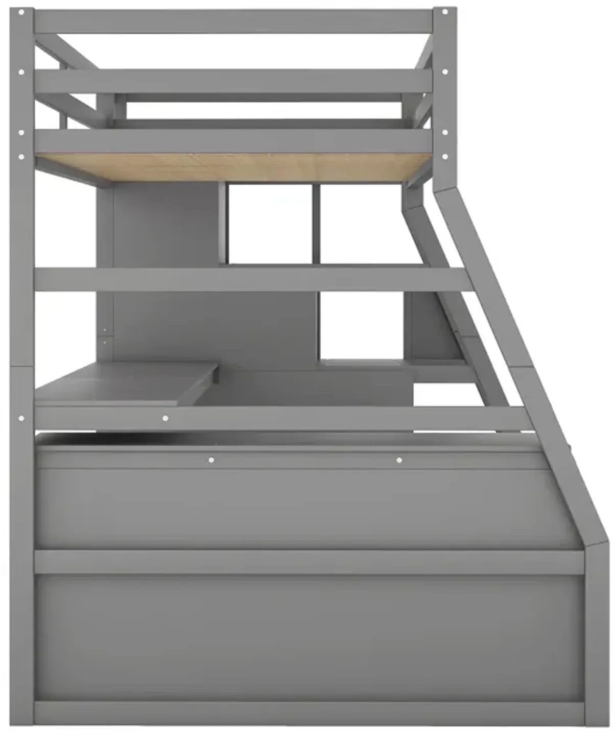 Merax Loft Bed with 7 Drawers and Desk