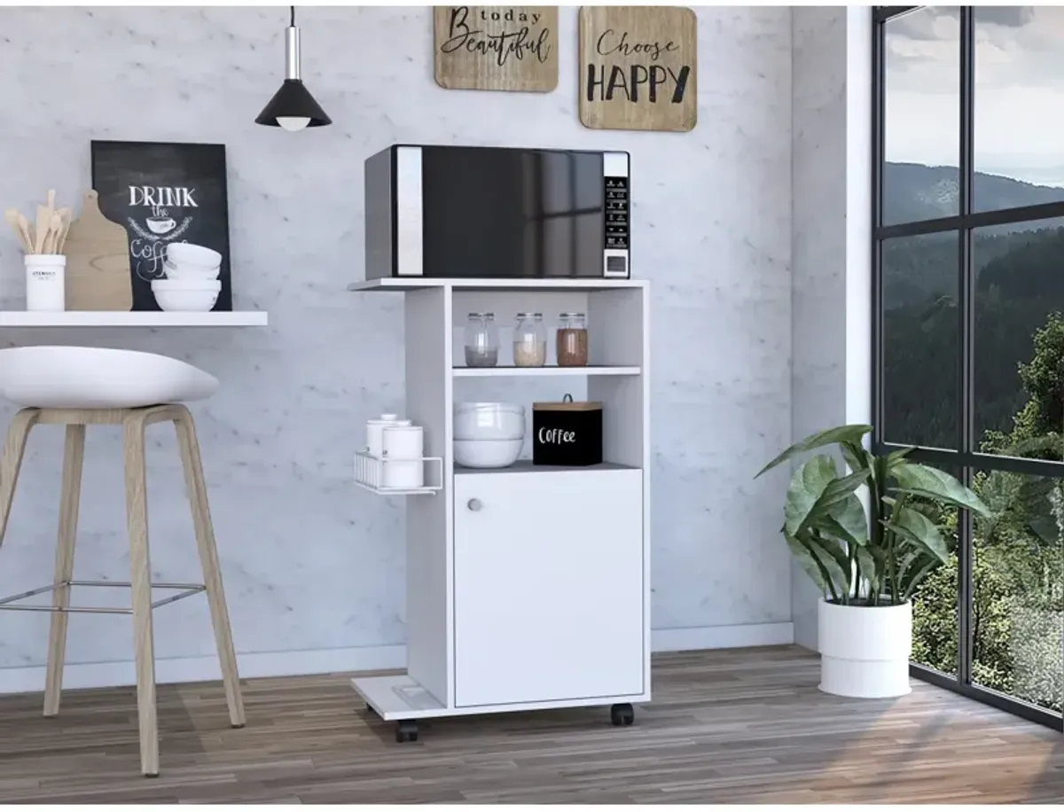 Nepenthe 1-Shelf Kitchen Cart With Caster White