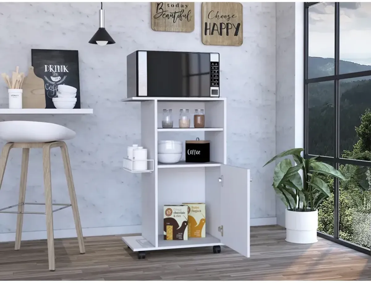 Nepenthe 1-Shelf Kitchen Cart With Caster White