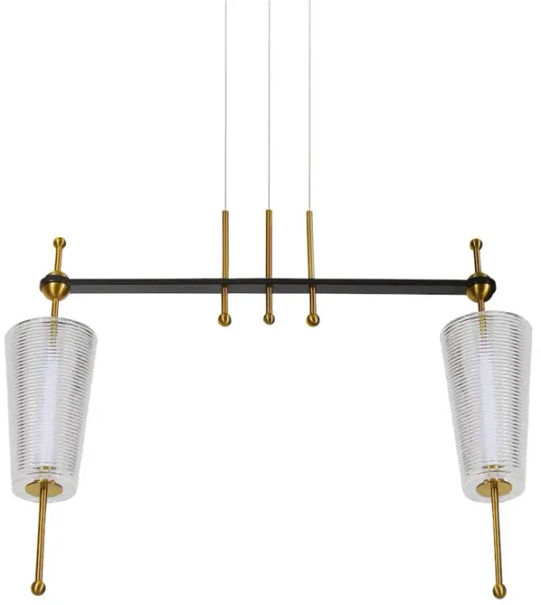 VONN Lighting Integrated LED Pendant Light Height Adjustable Linear Chandelier
