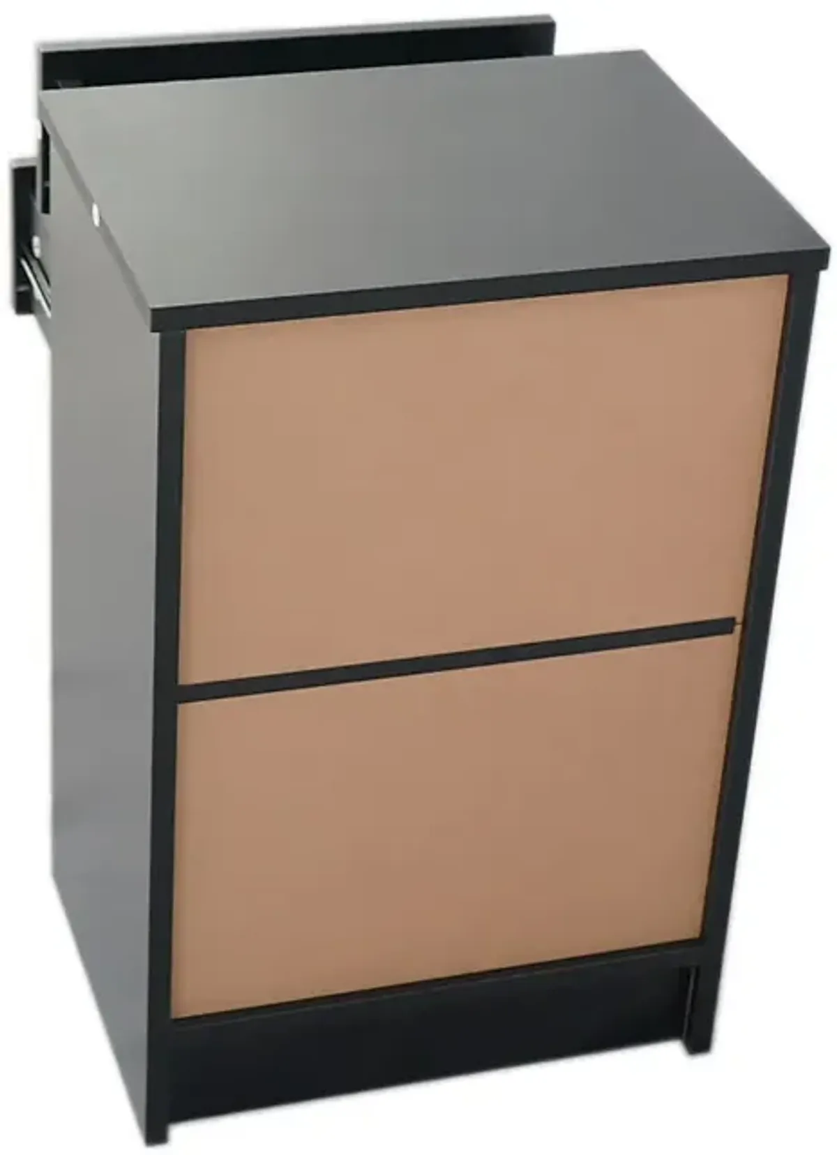 2-Drawer Nightstand Stylish Design with Round Handles for Bedroom Storage and Decor