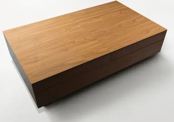 Extendable walnut table w/ storage, 47–82"