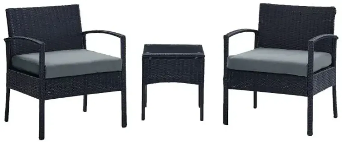 Noli Gray 3-Piece Patio Set
