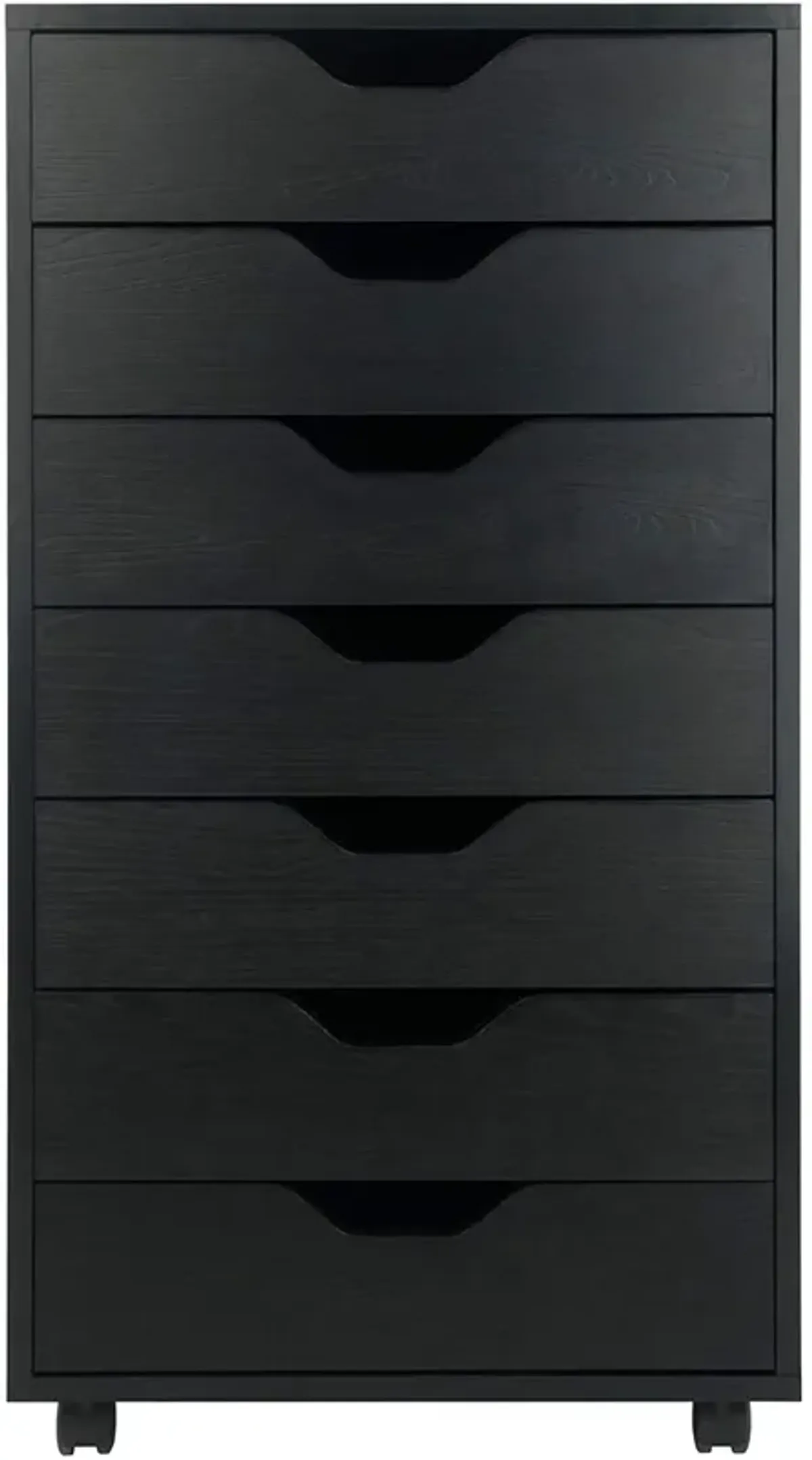 Hivvago Modern Scandinavian Style 7-Drawer Storage Cabinet Chest in Black Finish