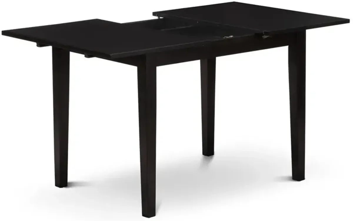 East West Furniture Dining Table Black, NFT-BLK-T