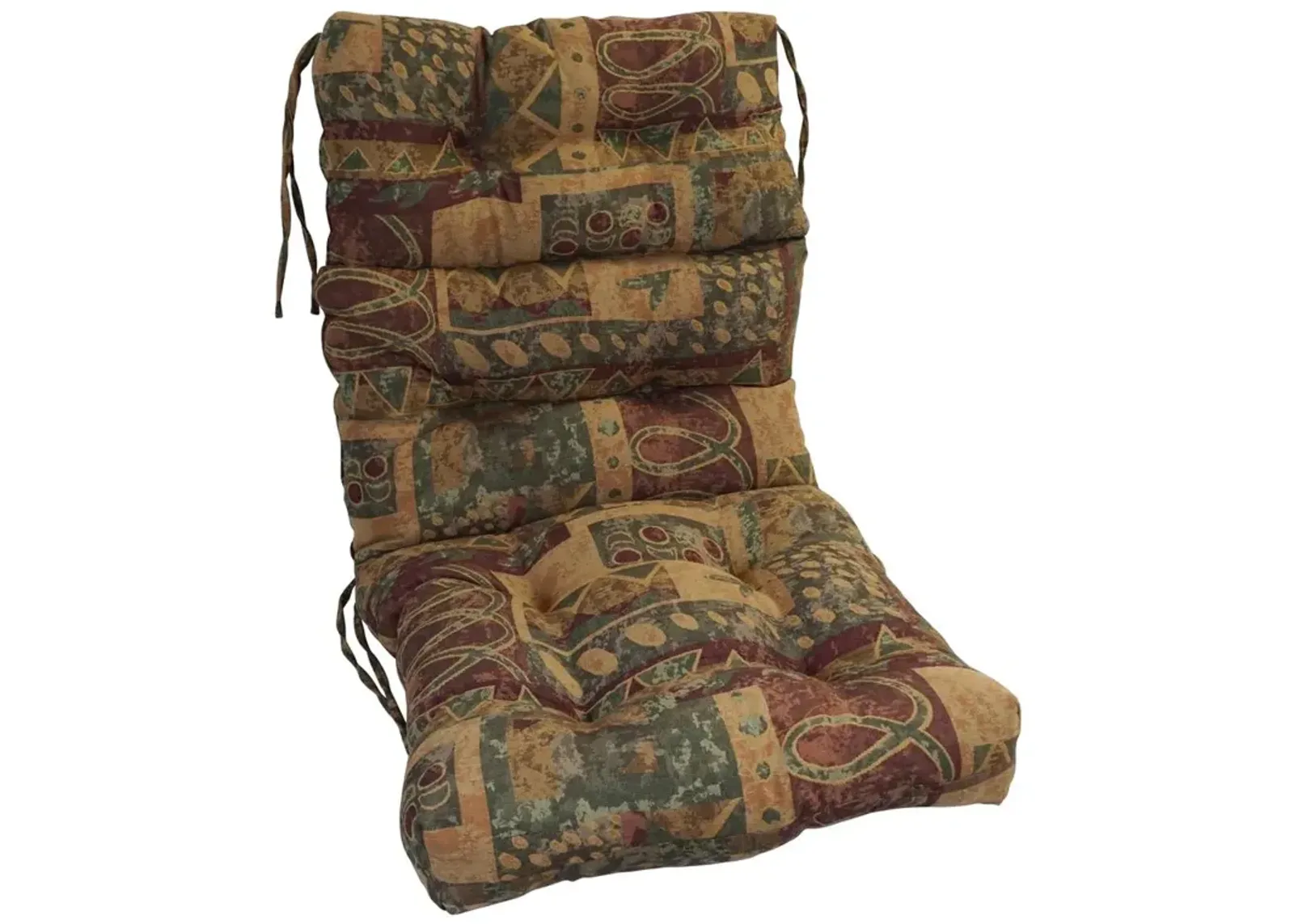 Blazing Needles 22-inch by 45-inch Jacquard Chenille Tufted Chair Cushion  922X45BF-S1-ID-058