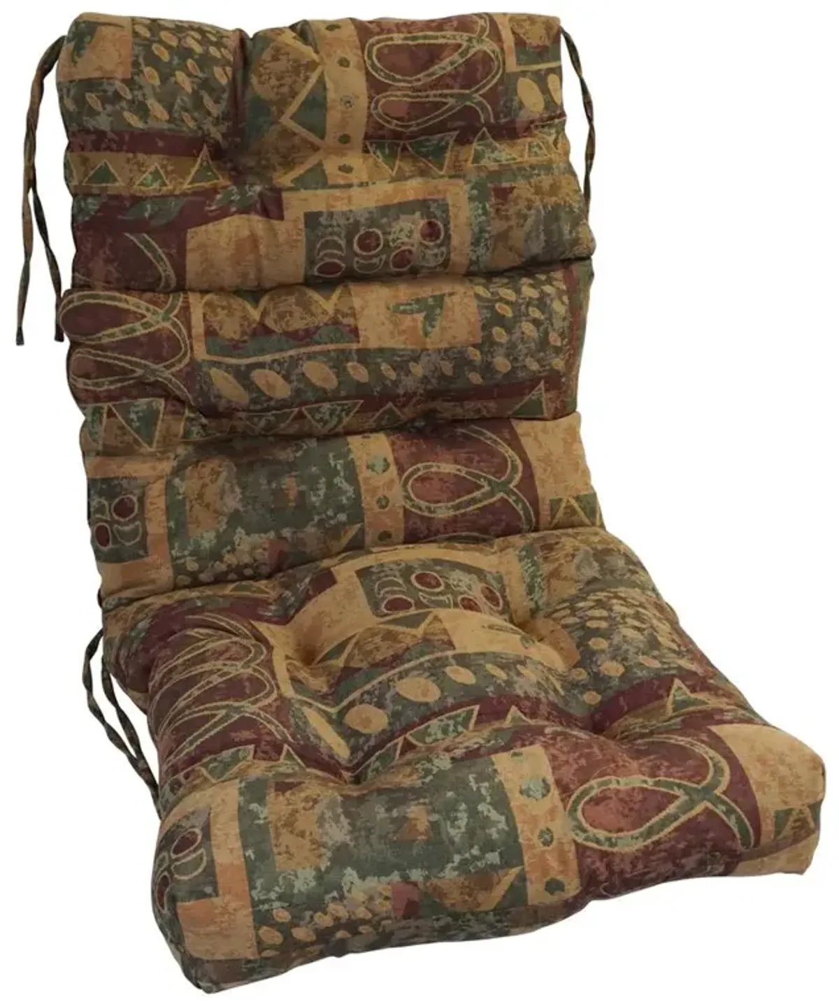 Blazing Needles 22-inch by 45-inch Jacquard Chenille Tufted Chair Cushion  922X45BF-S1-ID-058