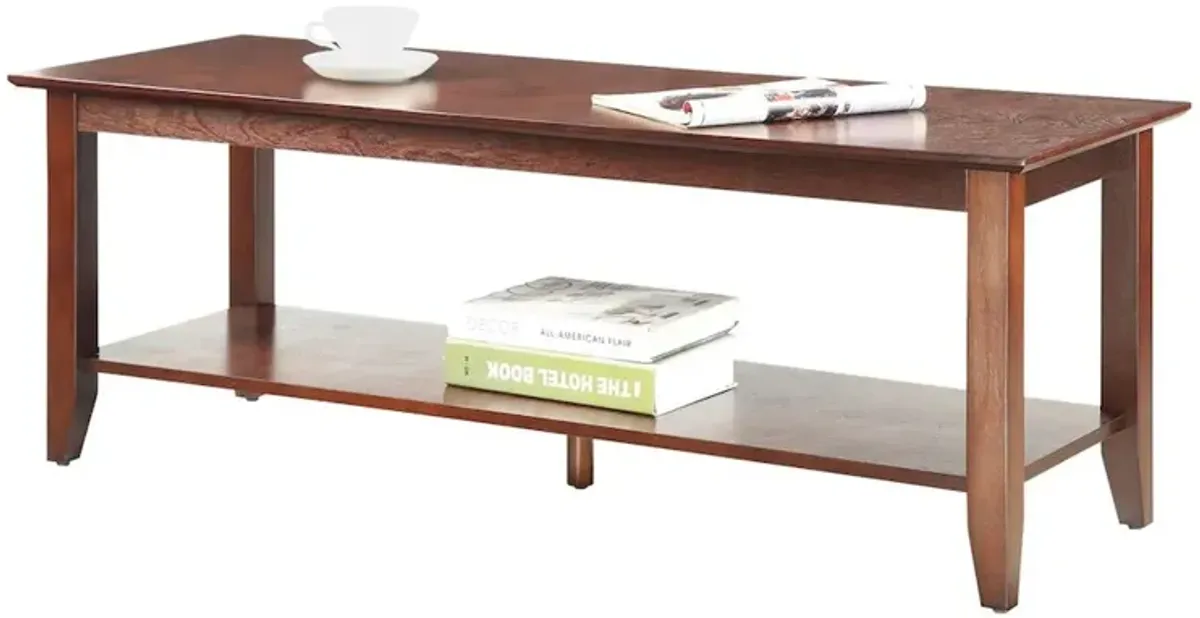 Convience Concept, Inc. American Heritage Coffee Table with Shelf