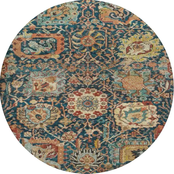 Tabrook TB10 Navy 8' Round Rug