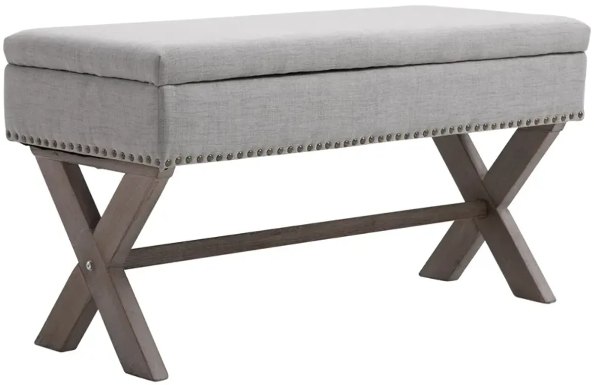 Grey Fabric Ottoman Shoe Stool Storage Cushion Bench Seat Stool Bedroom Entryway