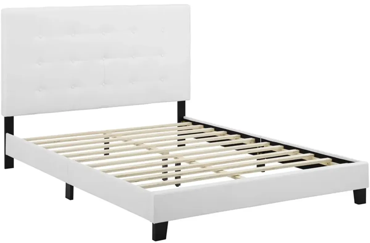 Modway - Melanie Queen Tufted Button Upholstered Fabric Platform Bed