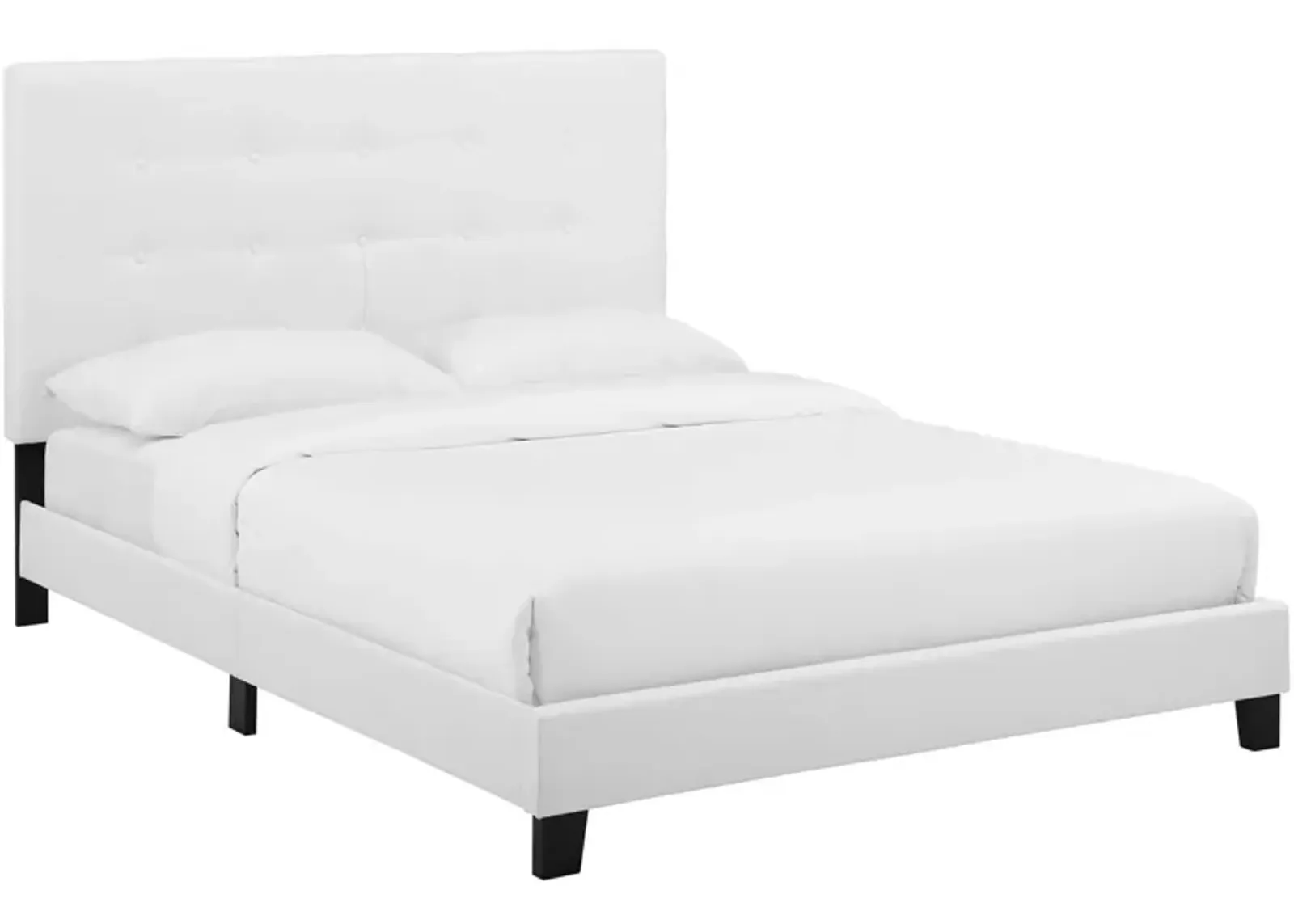 Modway - Melanie Queen Tufted Button Upholstered Fabric Platform Bed