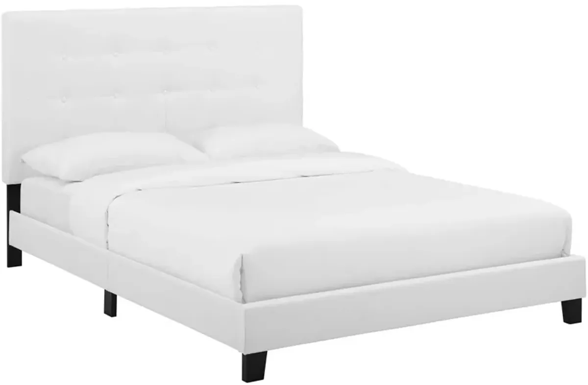 Modway - Melanie Queen Tufted Button Upholstered Fabric Platform Bed