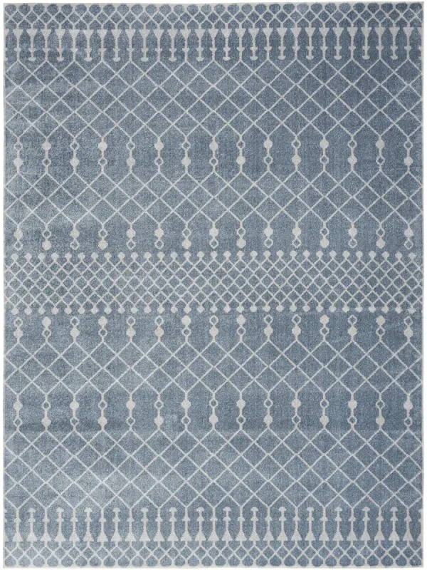 Astra Machine Washable ASW10 Blue 5'3" x 7' Rug