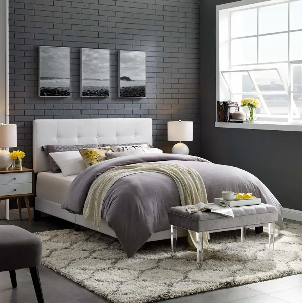 Modway - Amira Twin Upholstered Fabric Bed