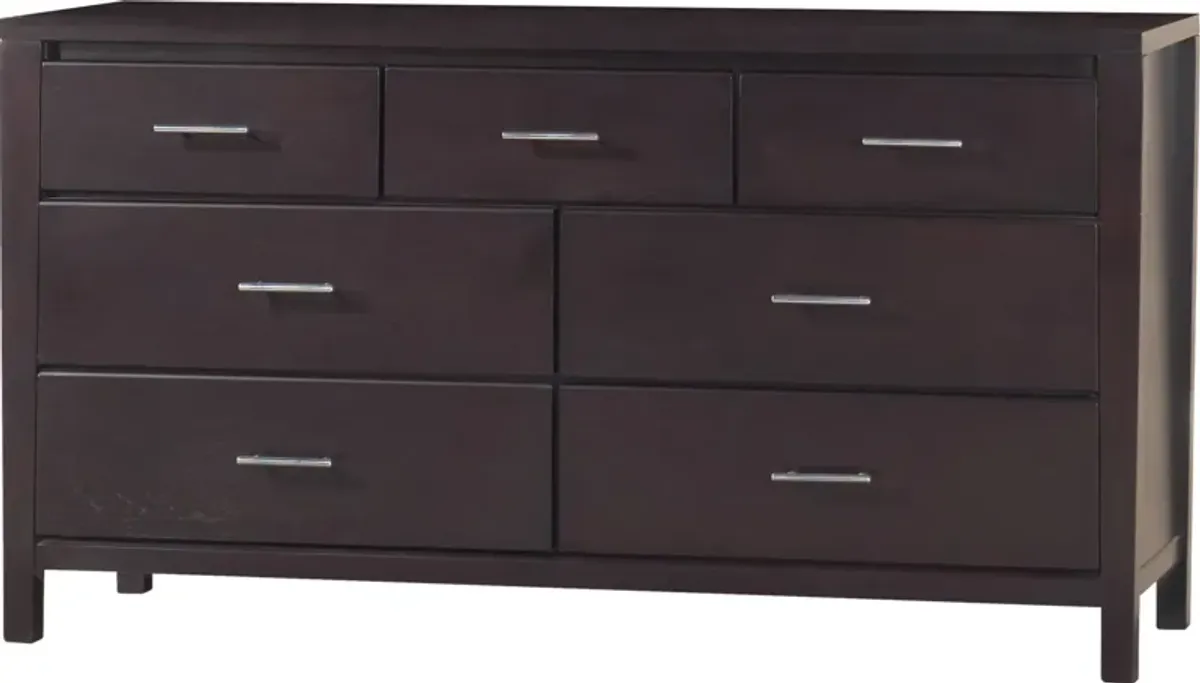 Nevis Seven Drawer Dresser in Espresso