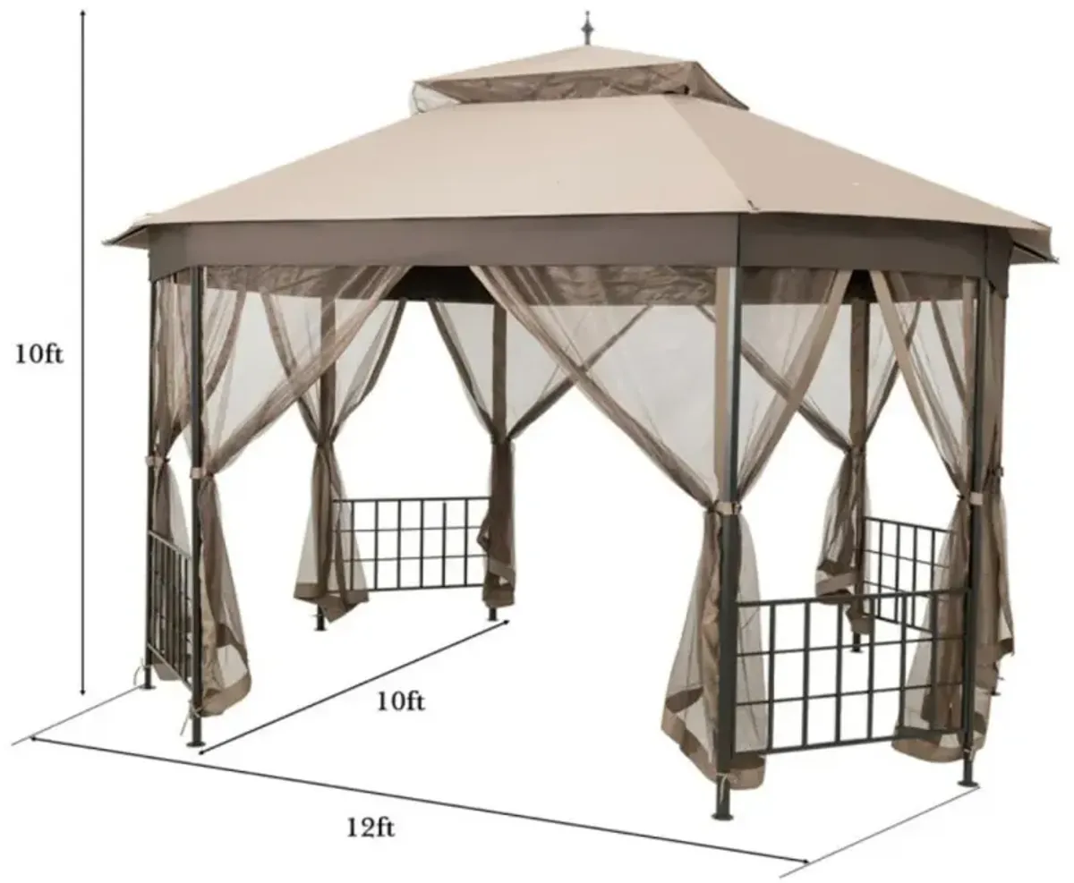 Hivvago 10' x 12' Octagonal Patio Gazebo