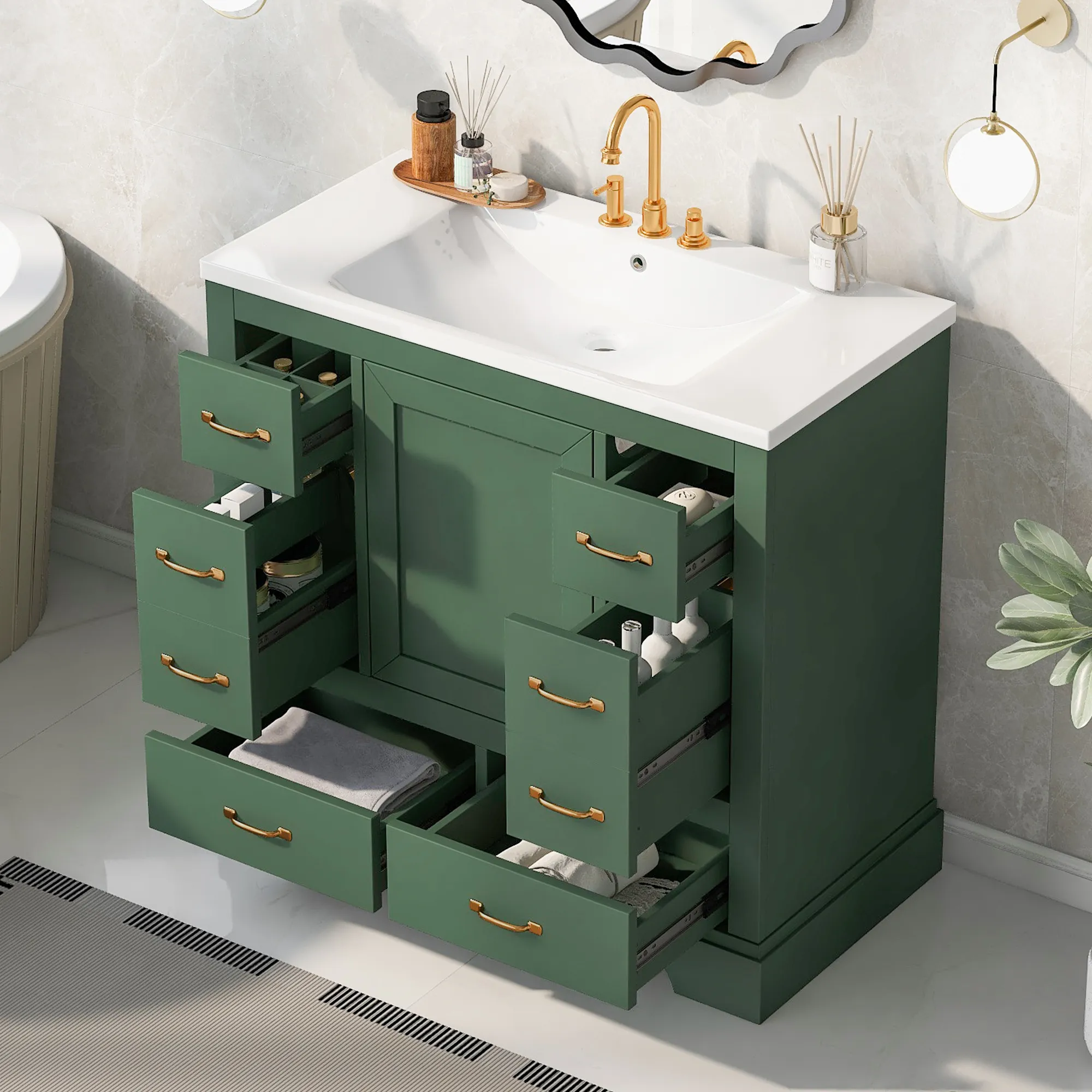 Merax 36" Bathroom Vanity with Sink Combo