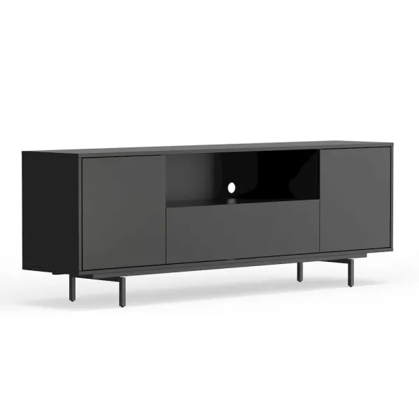 Comfort Pointe Avichi Black Laminate 3 Door TV Console