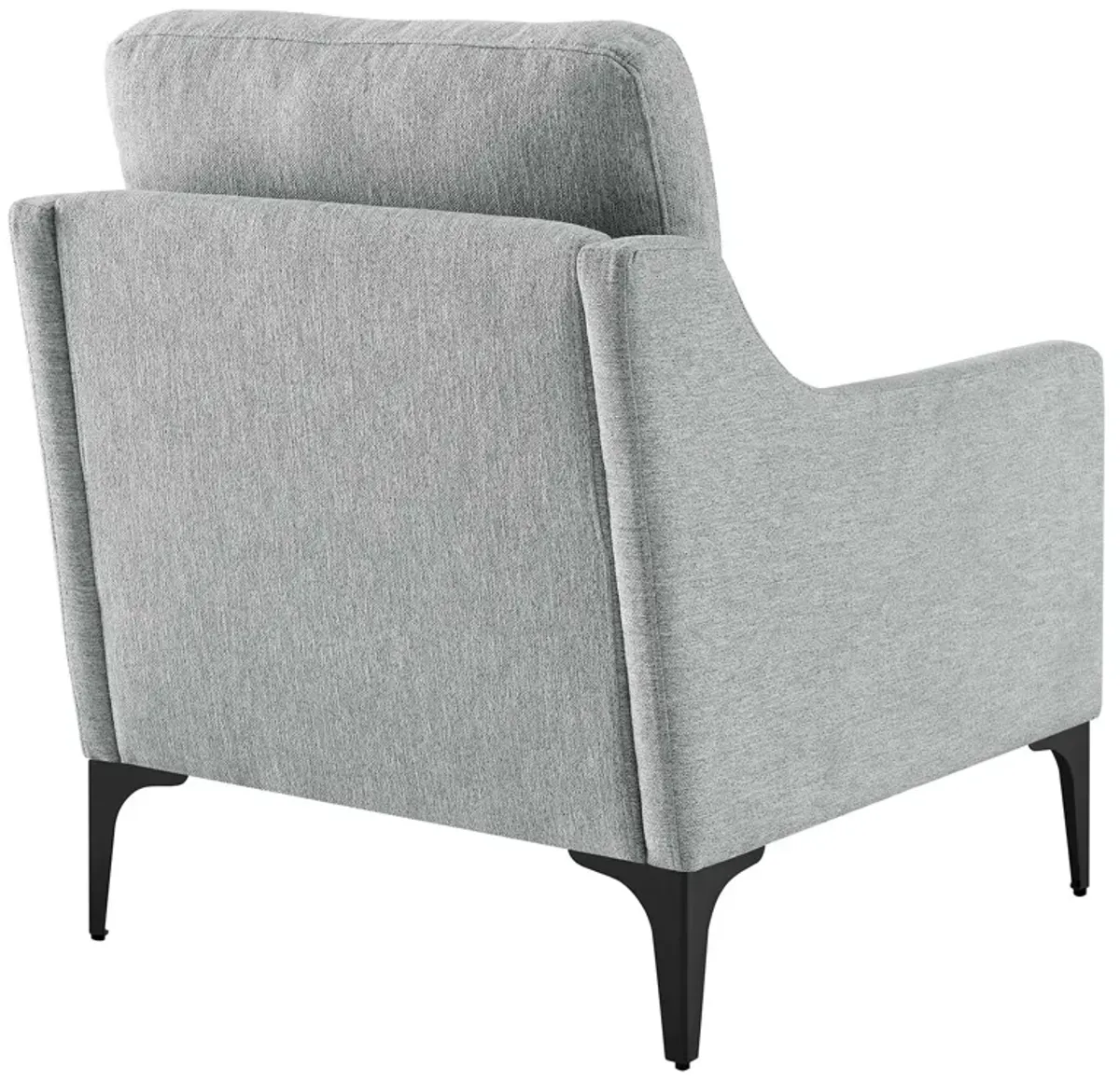 Corland Upholstered Fabric Armchair Gray