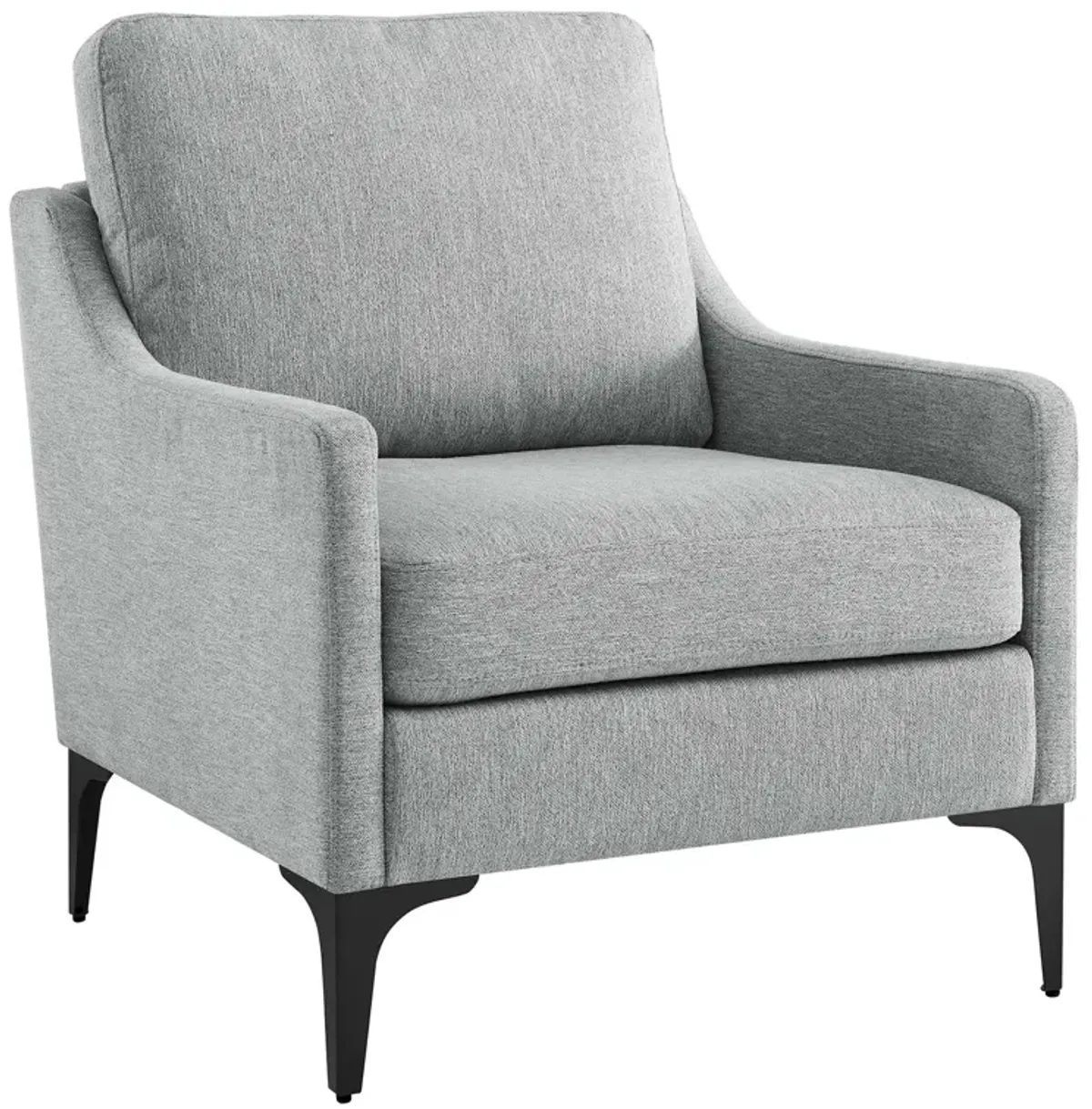 Corland Upholstered Fabric Armchair Gray