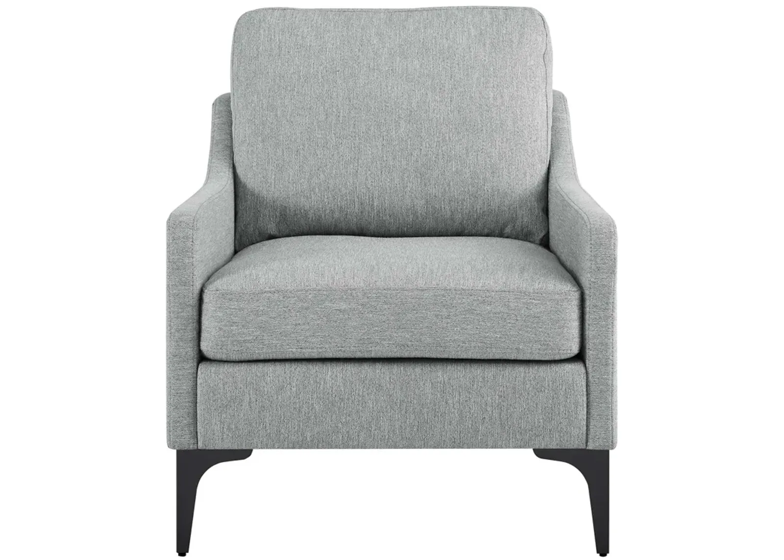 Corland Upholstered Fabric Armchair Gray