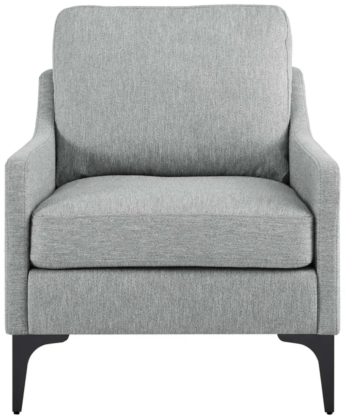 Corland Upholstered Fabric Armchair Gray