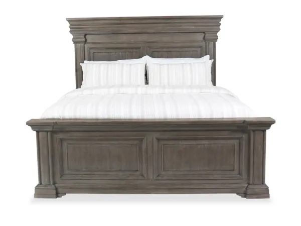 Madison Ridge Brown King Panel Bed