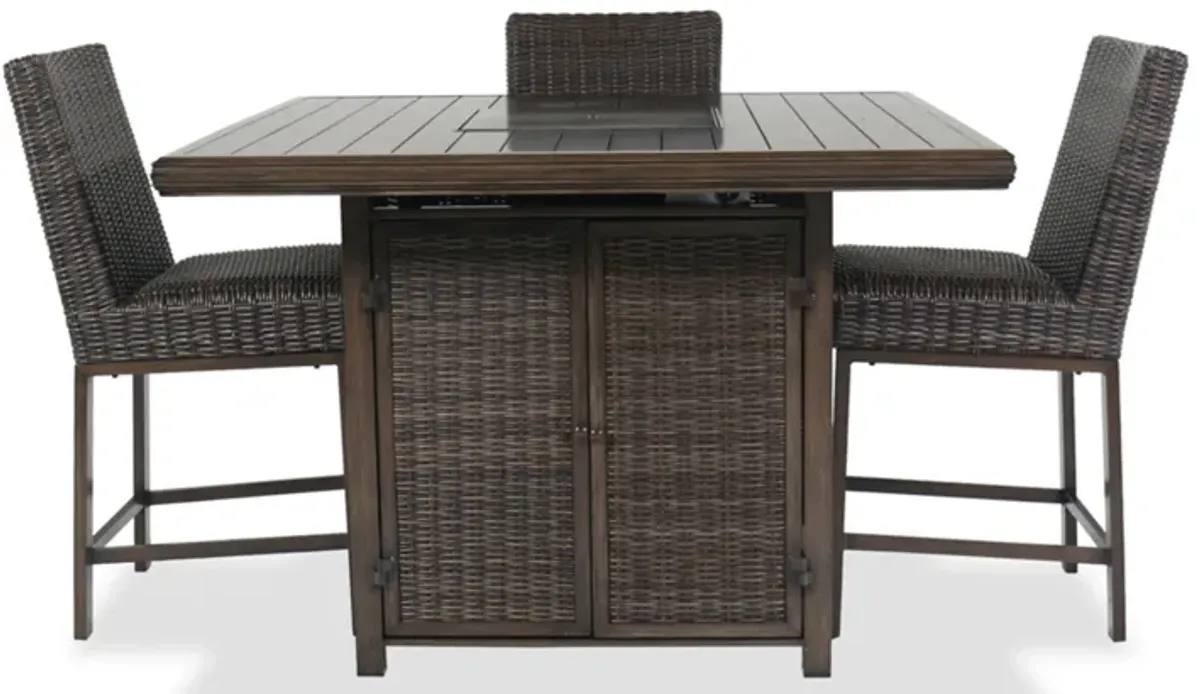 Paradise Trail Outdoor Bar Table with 4 Barstools