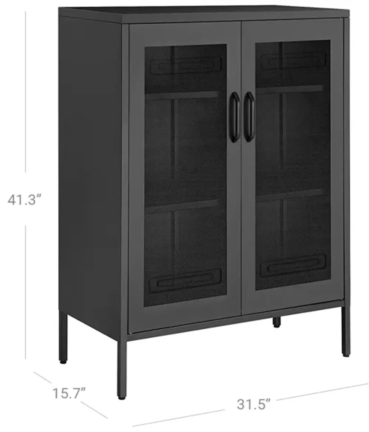 Versatile Metal Storage Cabinet with Mesh Doors Multipurpose Rack