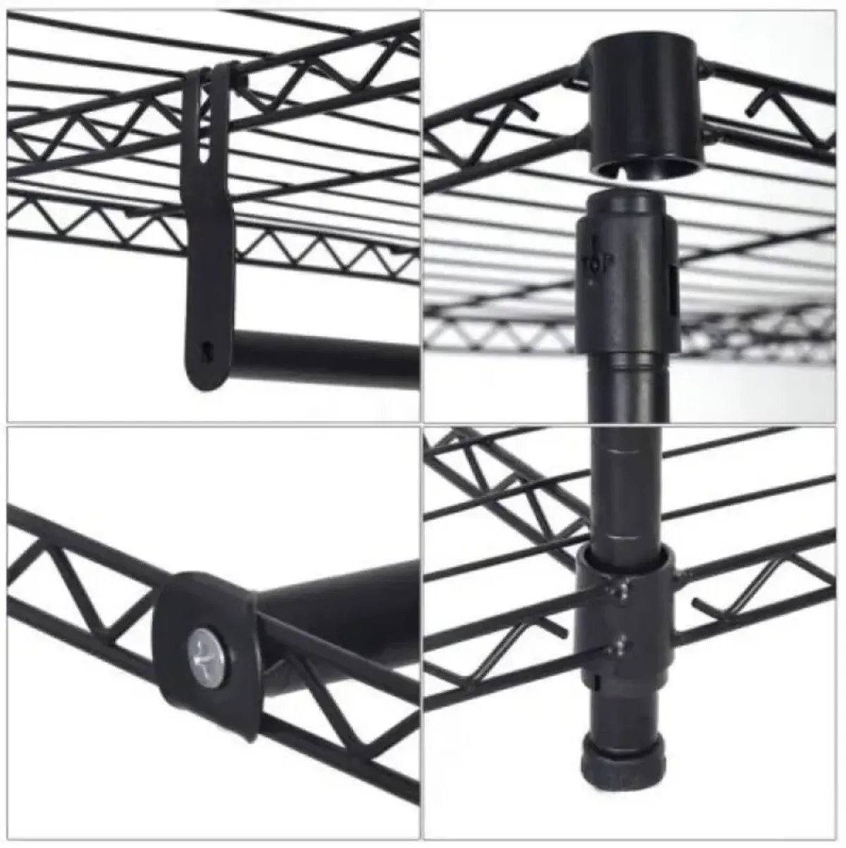 Hivvago Portable Steel Closet Hanger Storage Rack Organizer