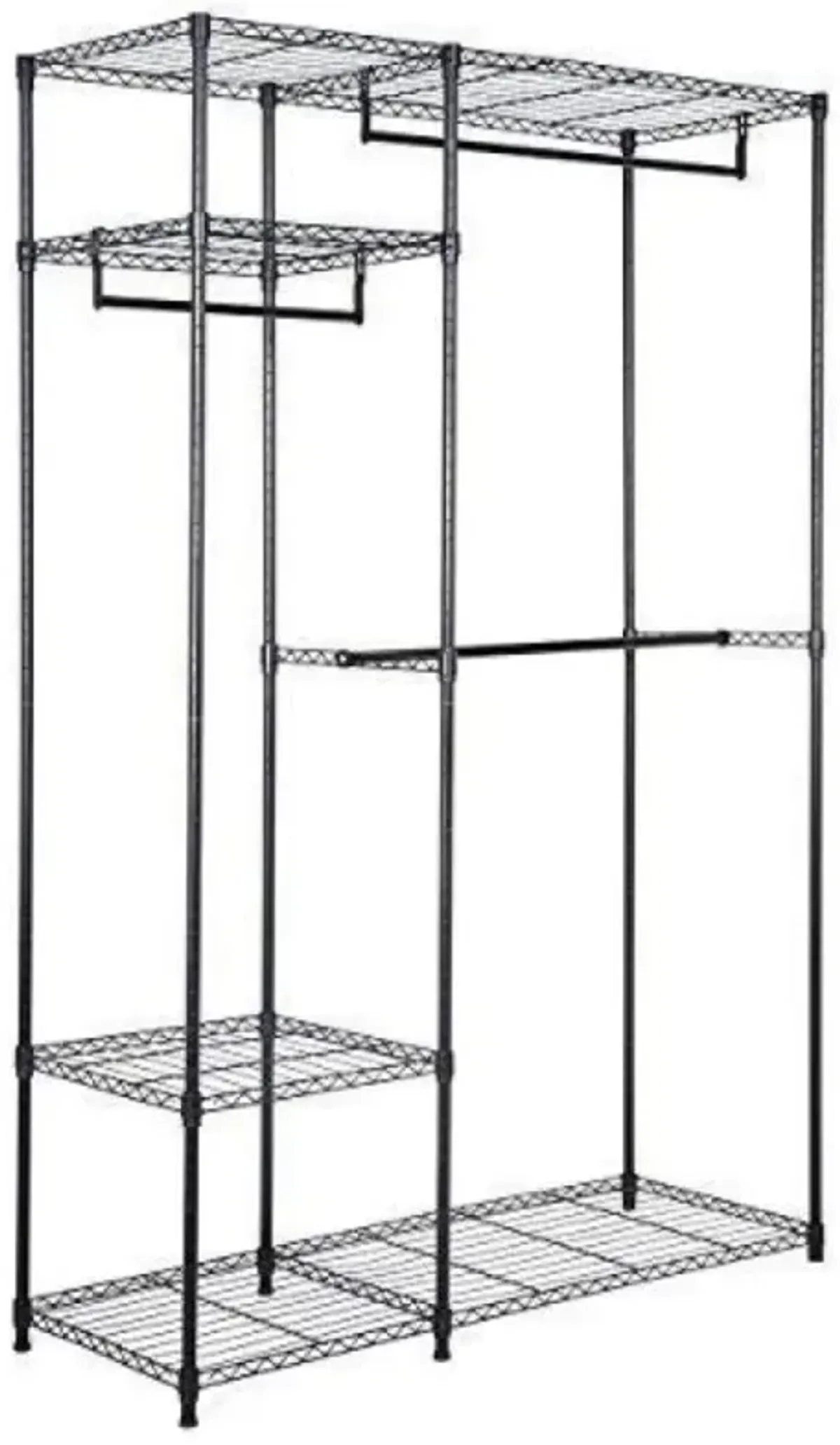 Hivvago Portable Steel Closet Hanger Storage Rack Organizer