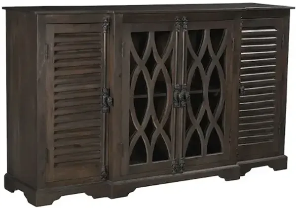 Taran Designs Lennox 4-door Carved Solid Wood Sideboard