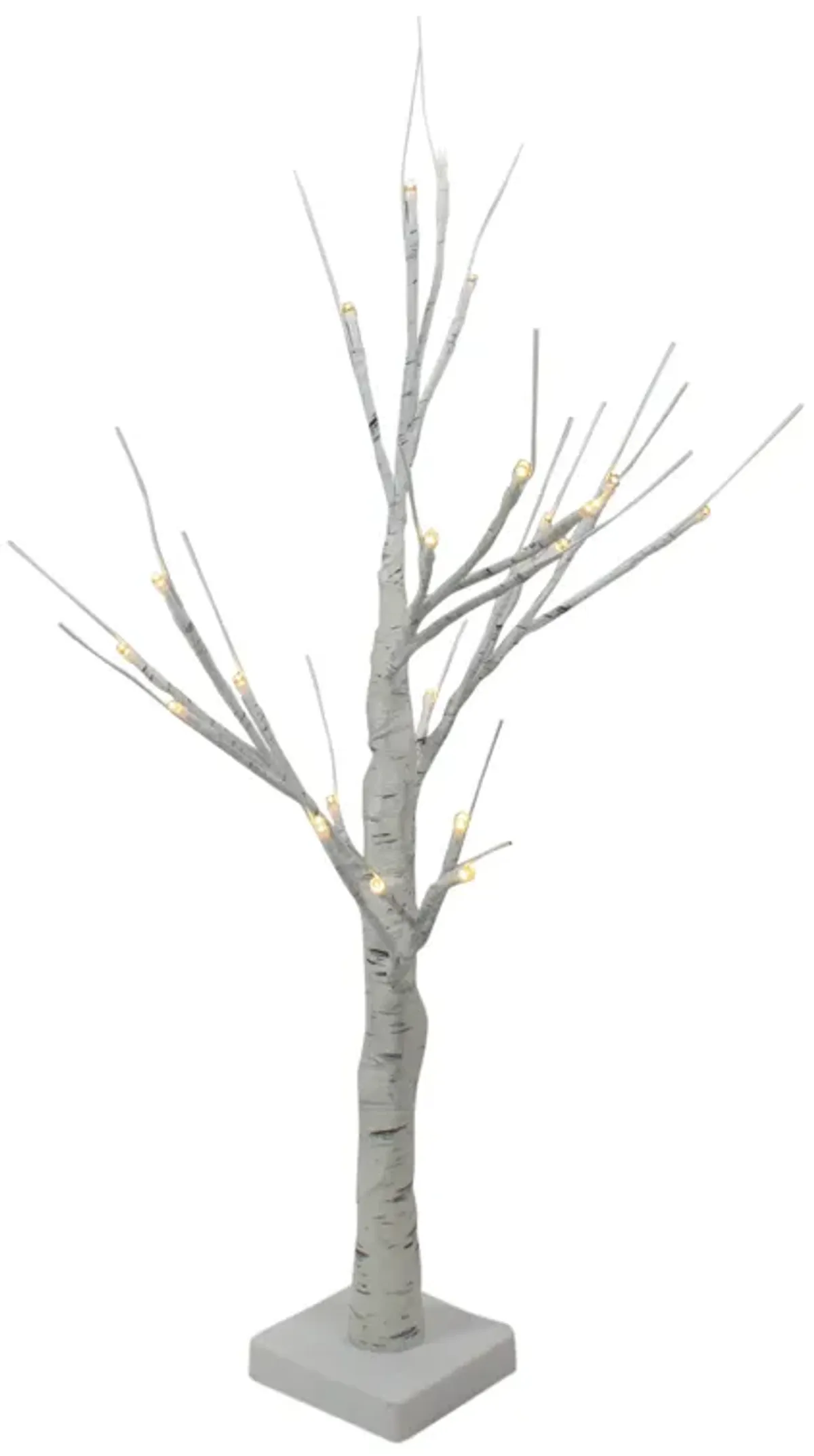 24" Lighted Christmas Twig Tree Outdoor Decoration - Warm White LED Lights