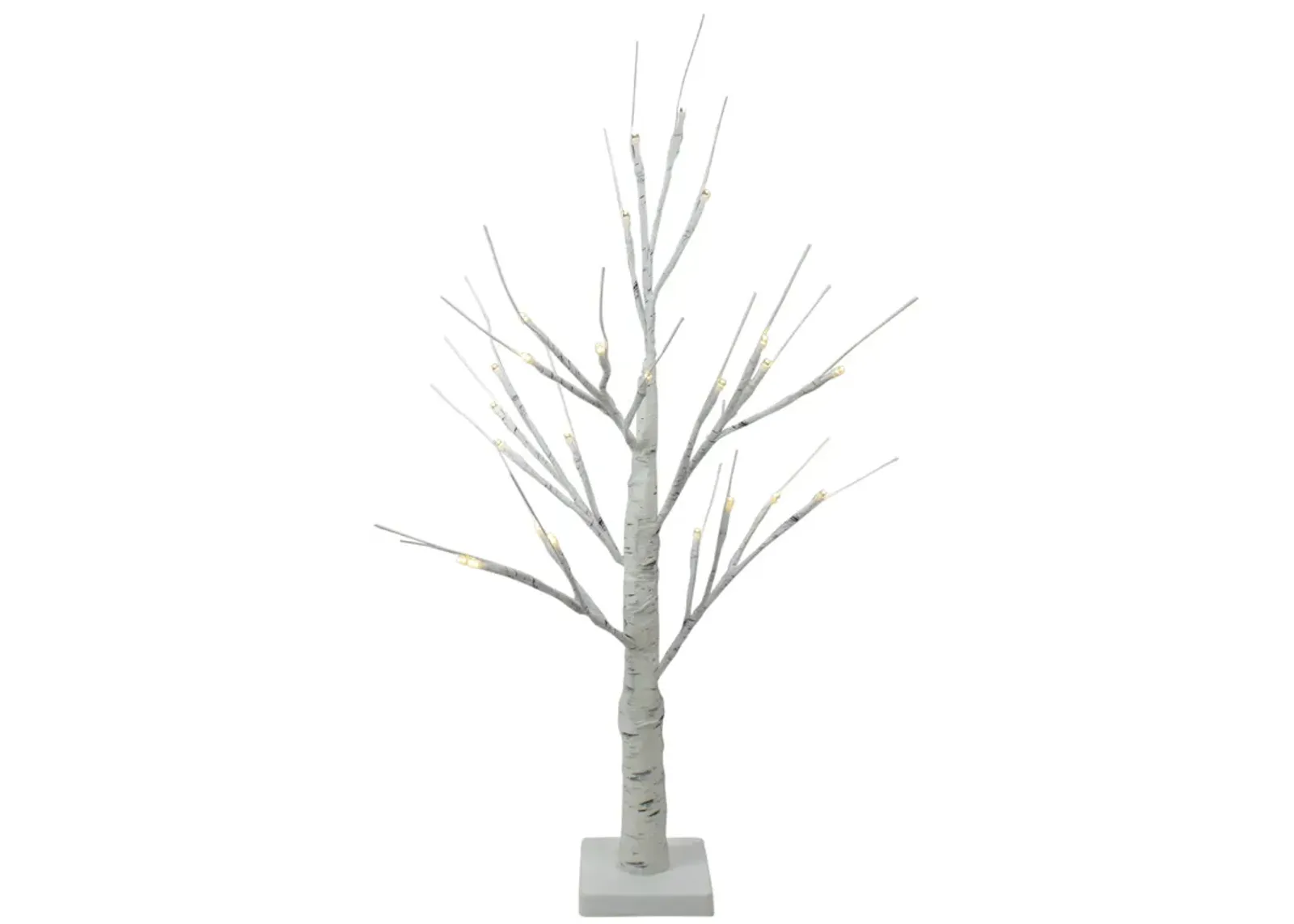 24" Lighted Christmas Twig Tree Outdoor Decoration - Warm White LED Lights