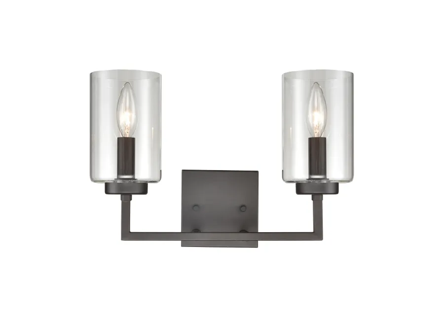 West End 2 Light Vanity in Bronze