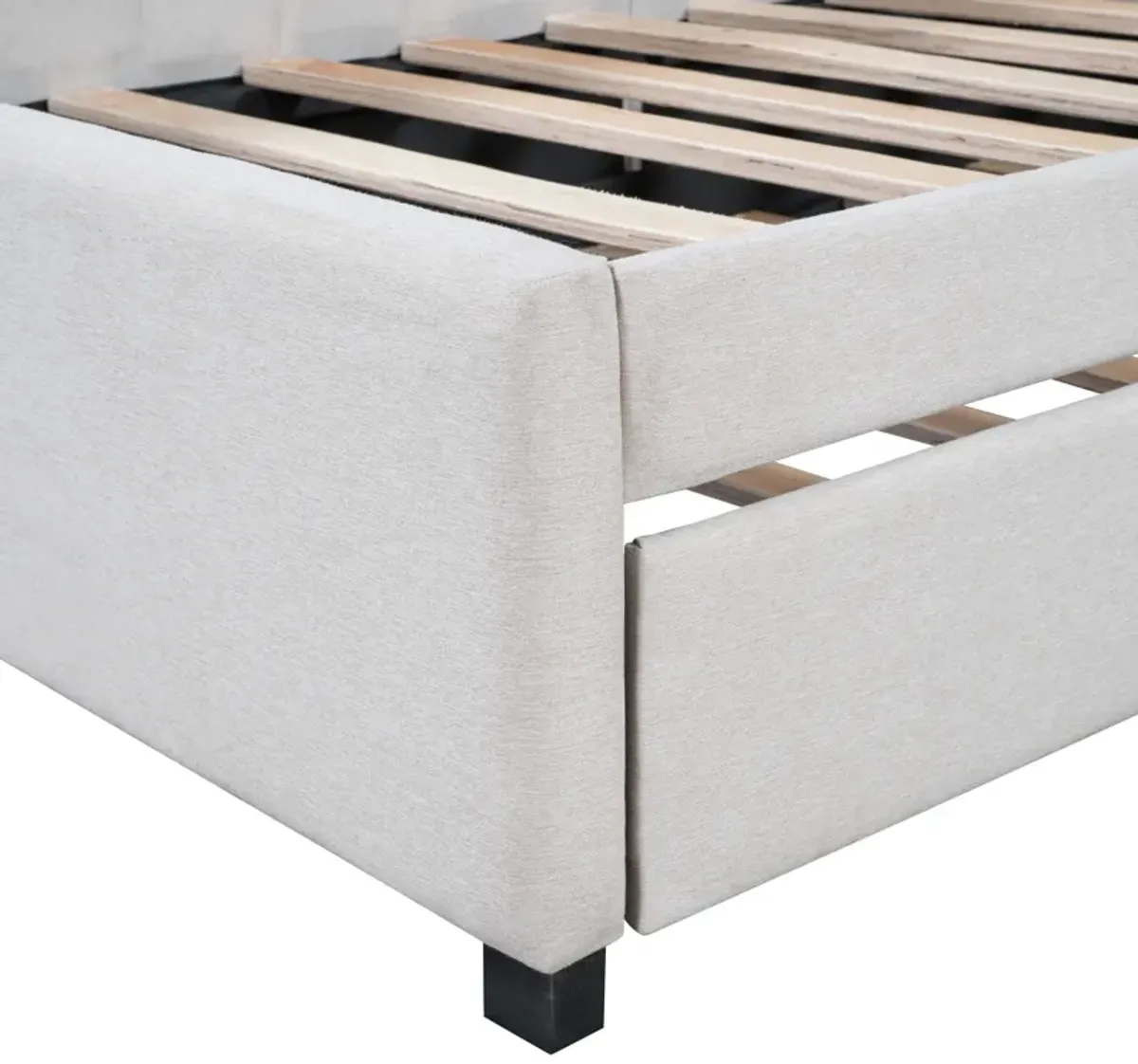 Merax Upholstered Daybed Bed Frame with Trundle