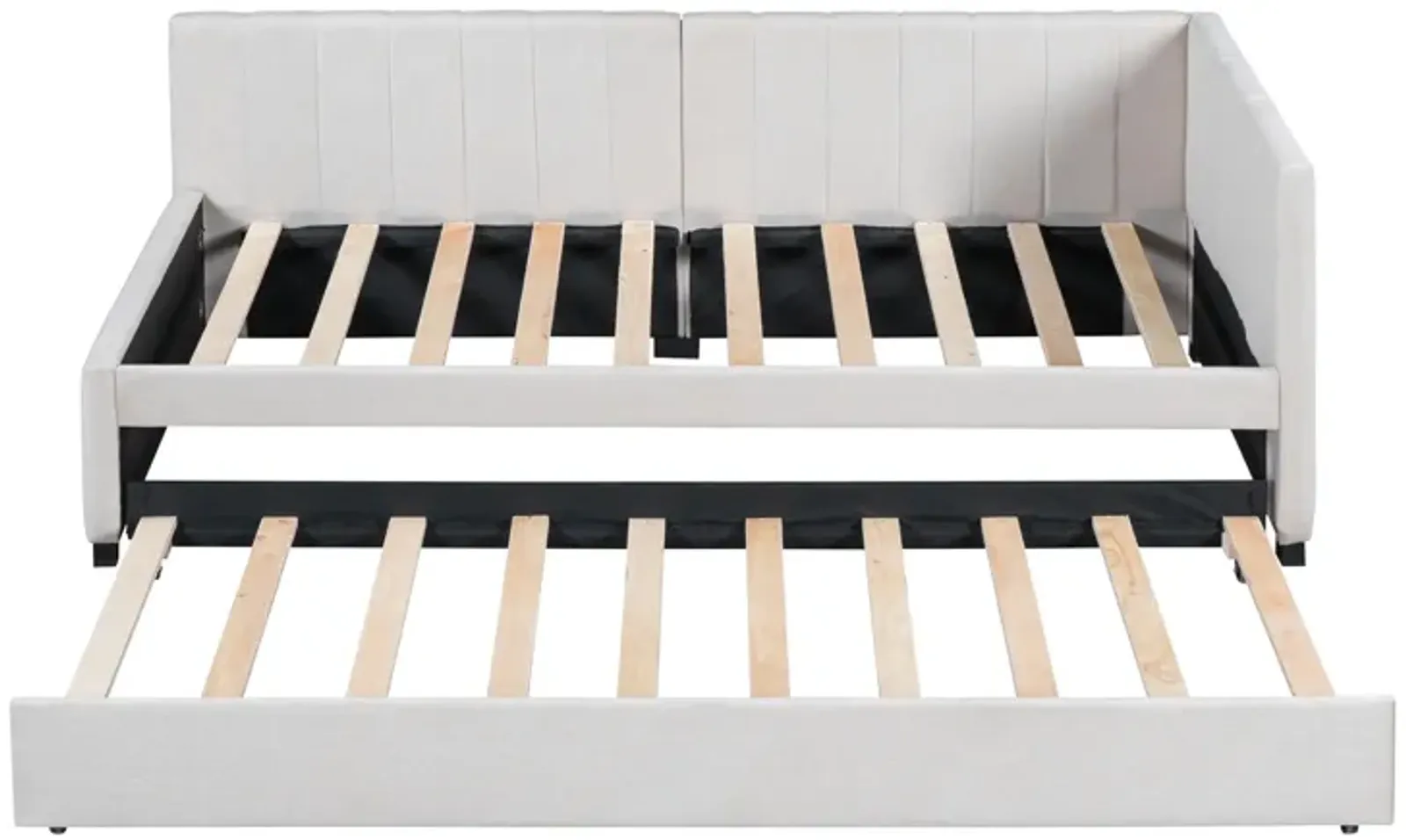 Merax Upholstered Daybed Bed Frame with Trundle