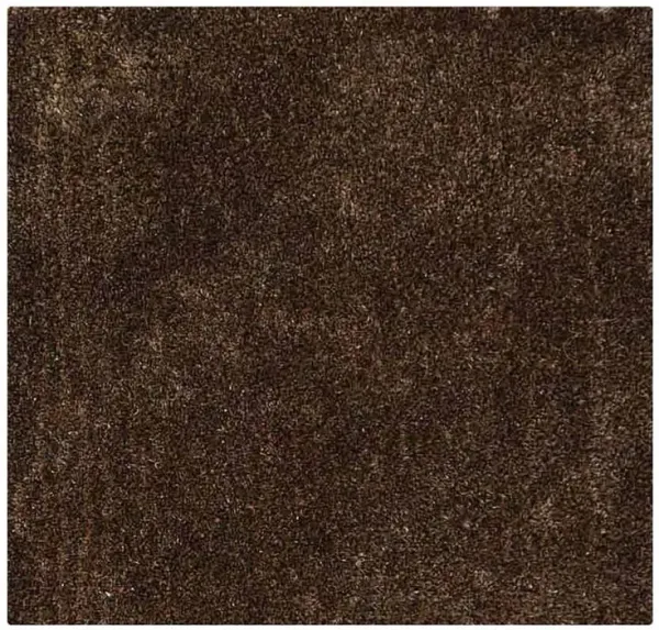 RUGSOTIC CARPETS HAND TUFTED SHAG POLYESTER ECO-FRIENDLY AREA RUGS  - 8'x8', Square, Beige Gray, Solid Plain Design, High Pile Thick Handmade Anti Skid Area Rugs for Living Room, Bed Room K00111